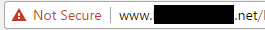 Google Chrome Not Secure Warning